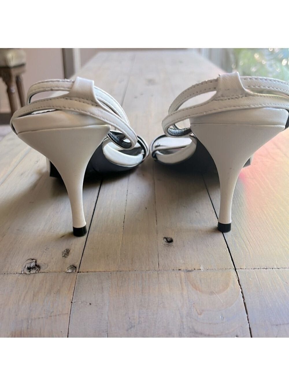 Reiss Bali Heeled Strappy Stiletto Sandals in Off White Size 40, US 9.5 - Picture 8 of 12